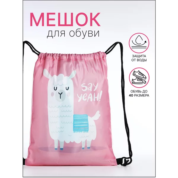 Мешок для обуви на шнурке