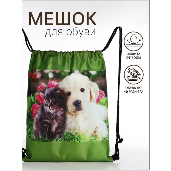 Мешок для обуви на шнурке