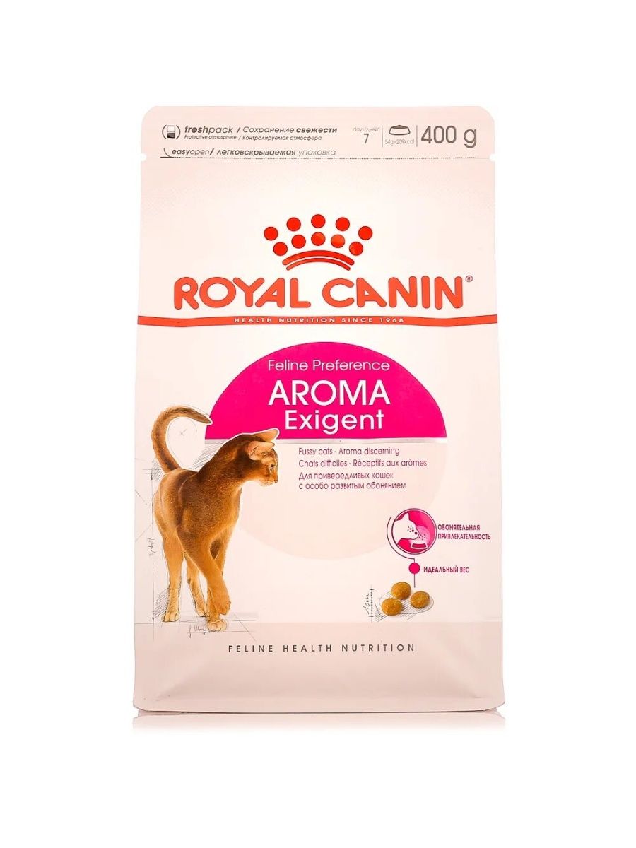 Роял канин для кошек описание. Royal Canin exigent для кошек 400. Роял Канин для привередливых кошек 400 г. Роял Канин Арома Эксиджент для кошек. Корм для привередливых кошек Роял Канин.