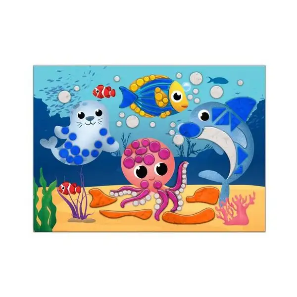 Аппликация пластилином "Морской мир"