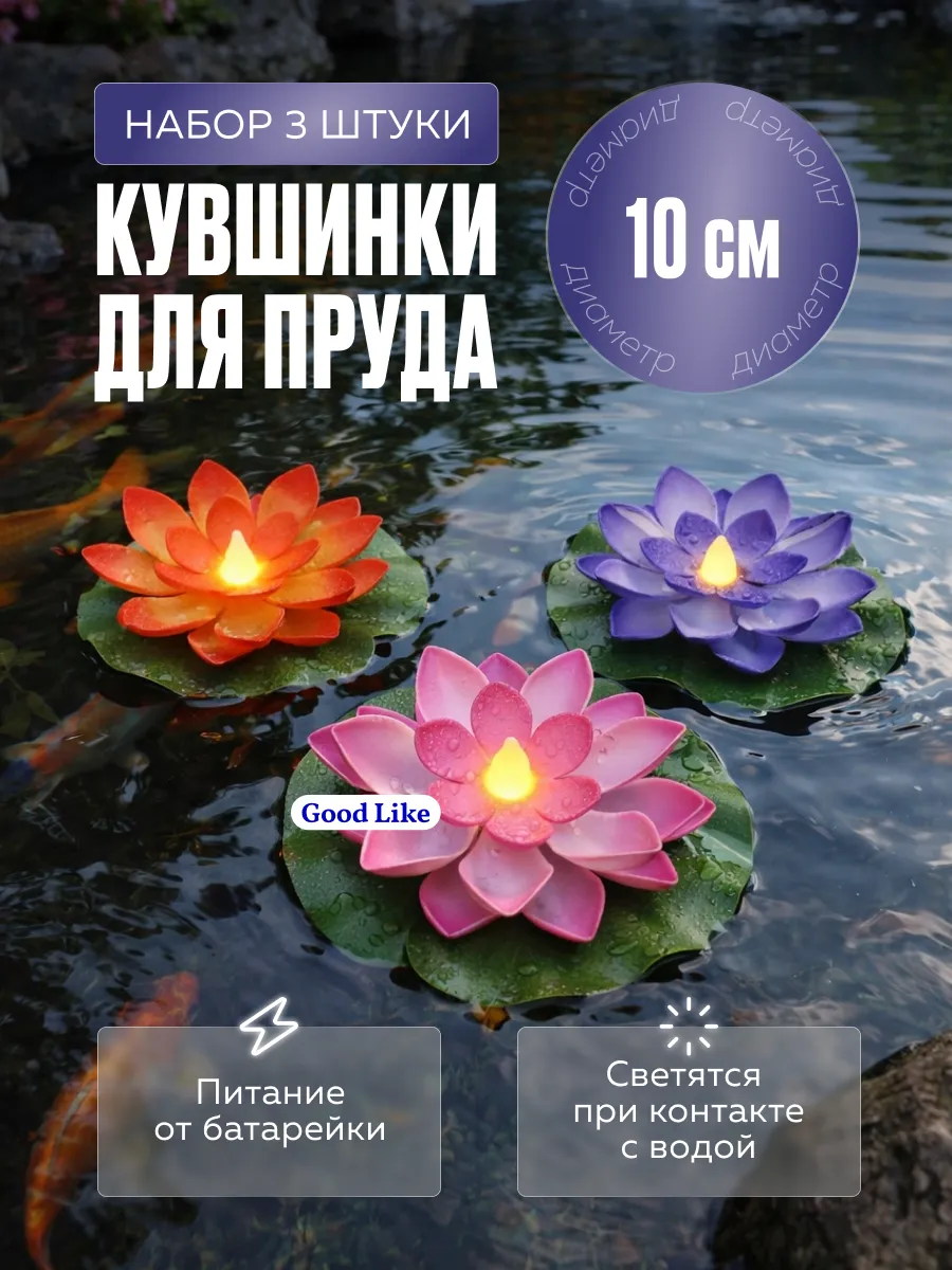 Кувшинка садовая декоративная в пруд для водоема 3 шт