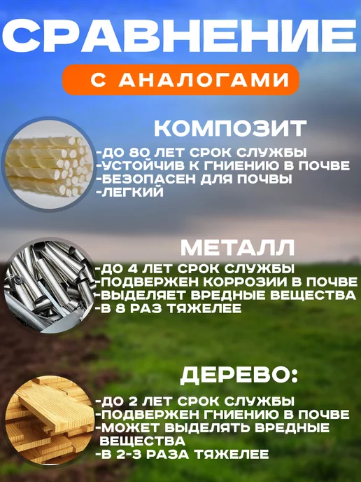 DreamTEX Store Опора для растений 40 штук, d 8 мм, 120 см, бежевый, фото 2