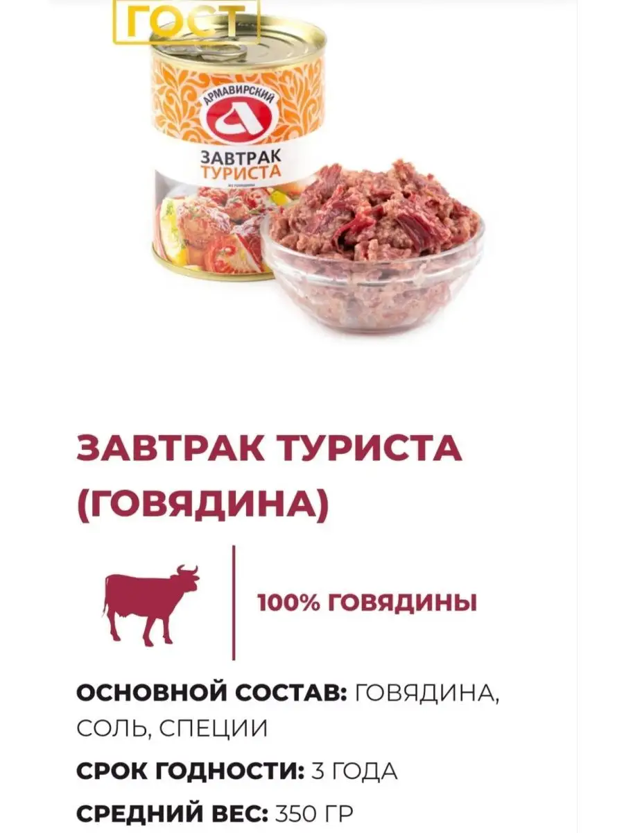 Завтрак Туриста YugProduct 168729773 купить за 1 166 ₽ в интернет-магазине  Wildberries