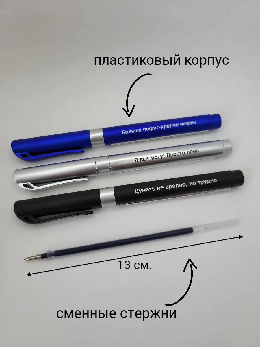 Ручка шпаргалка гелевая синяя с надписями набор CleanPen 168802976 купить  за 348 ₽ в интернет-магазине Wildberries