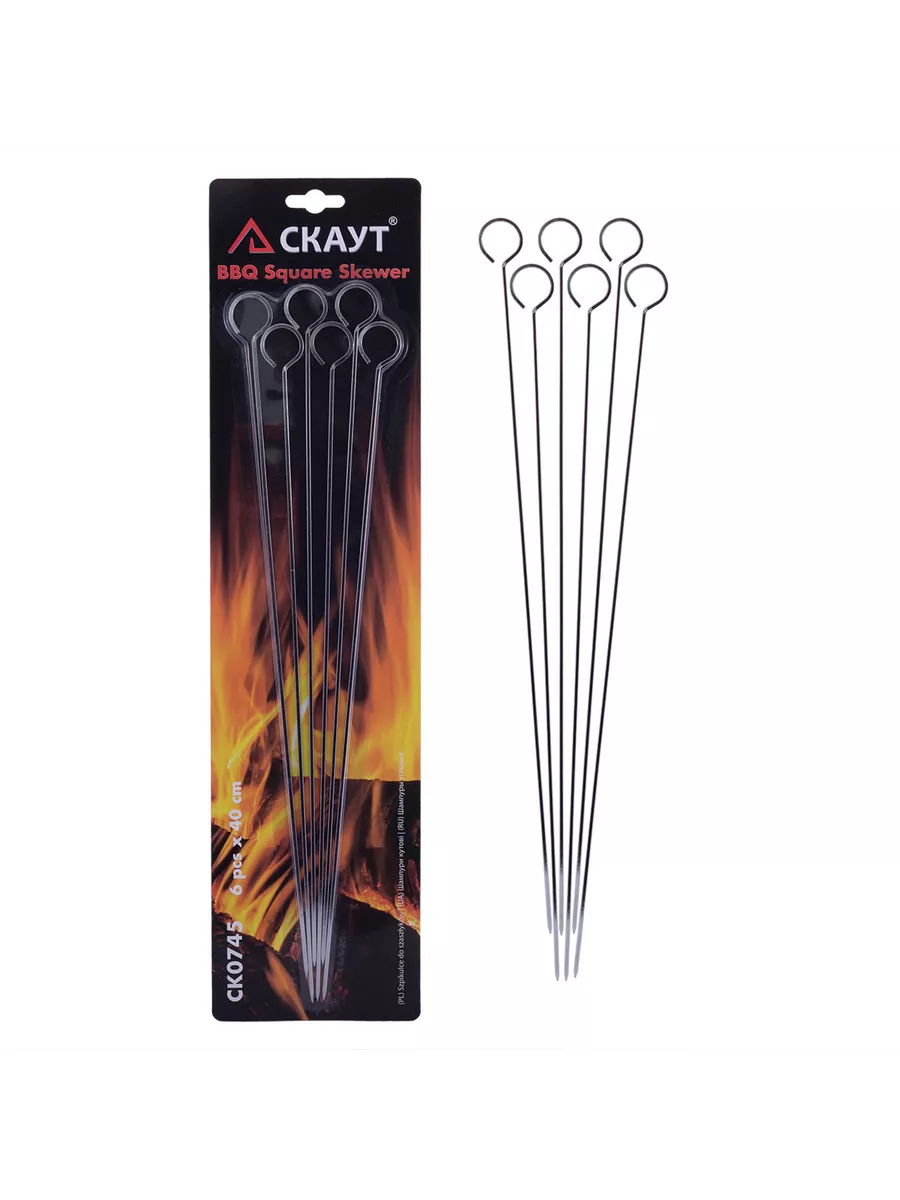 Шампуры-шпажки 6 шт. СК 0745 (40х0,25 см)