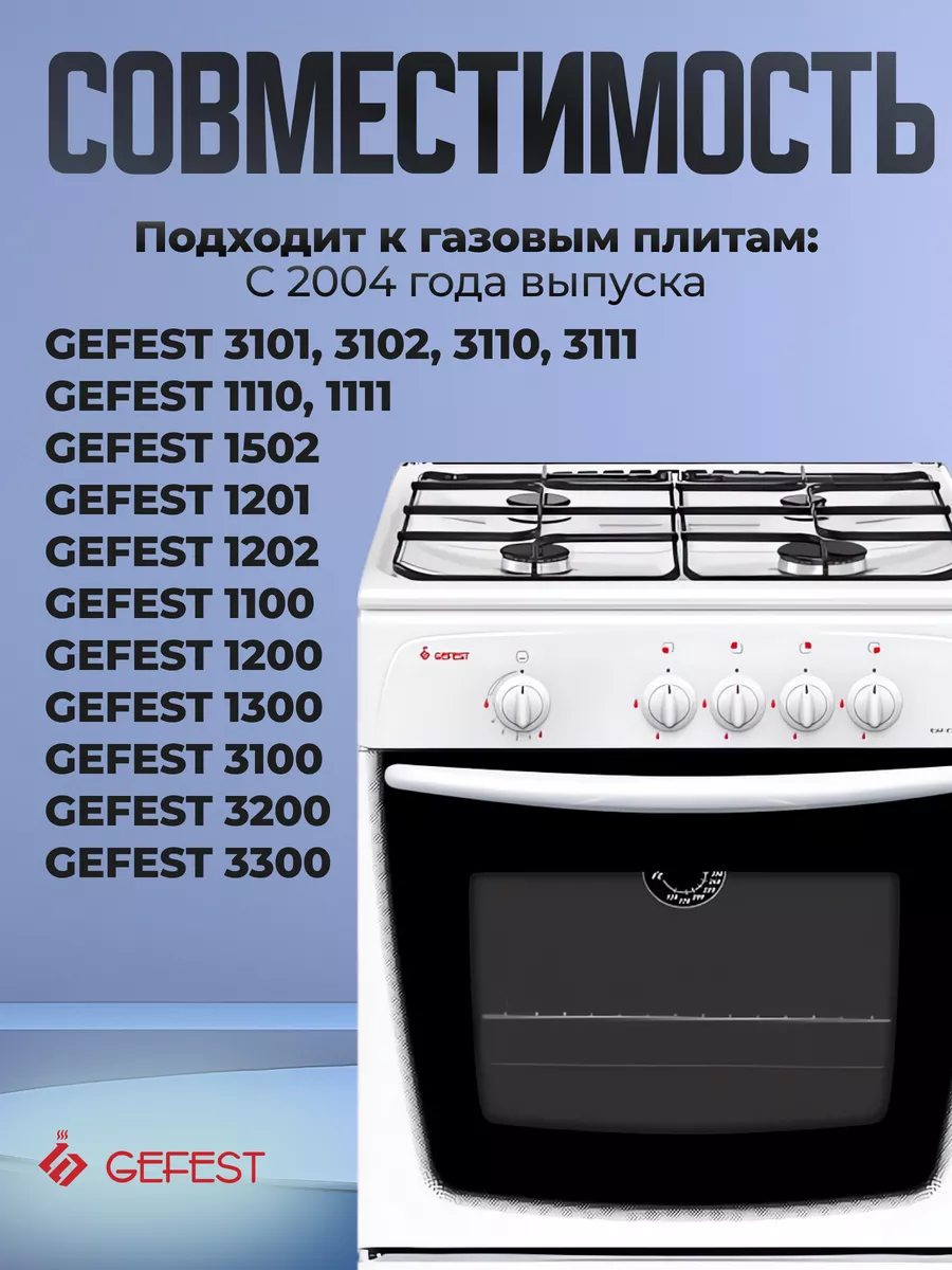 Комплект крышек рассекателя для газовой плиты 4 шт. GEFEST 168827088 купить  в интернет-магазине Wildberries