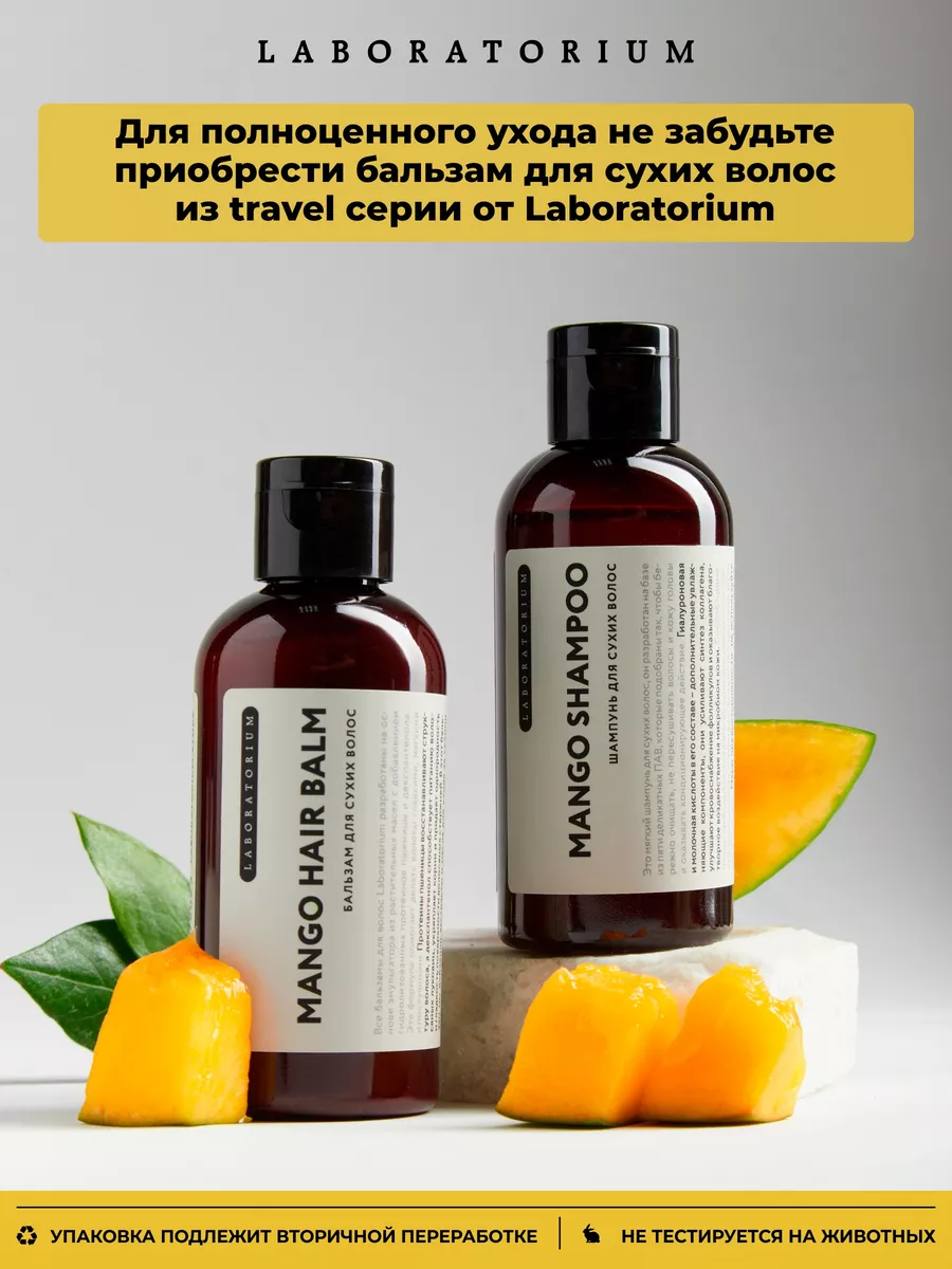 Шампунь для сухих волос (Mango Shampoo) 100 мл Laboratorium 168836163  купить за 357 ₽ в интернет-магазине Wildberries