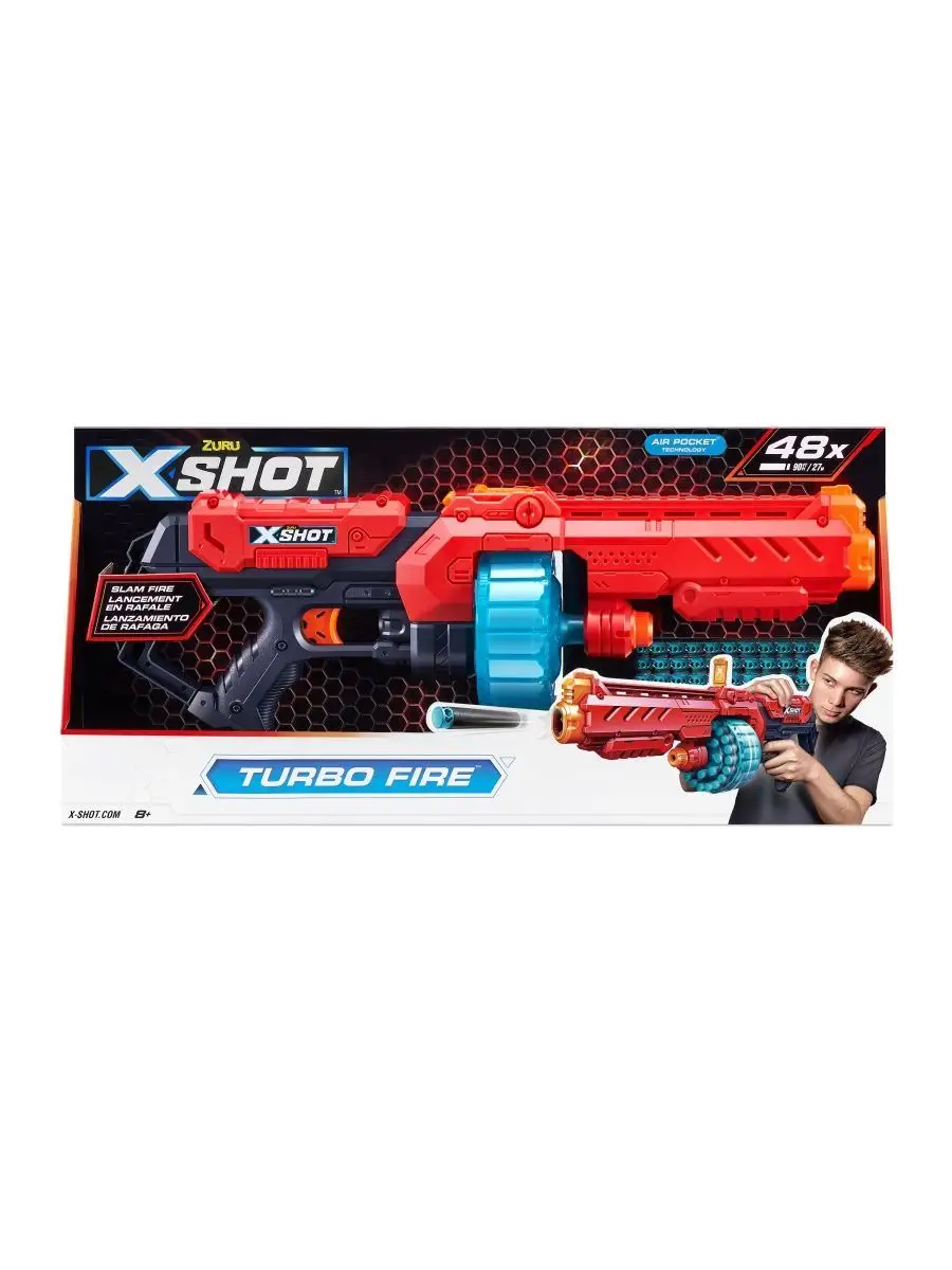 Автомат игрушечный с мягкими пулями Turbo Fire zuru x-shot 168842127 купить  за 2 394 ₽ в интернет-магазине Wildberries