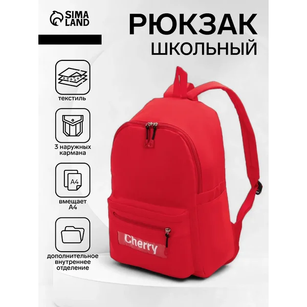 Рюкзак, портфель, молодежный, городской, на молнии