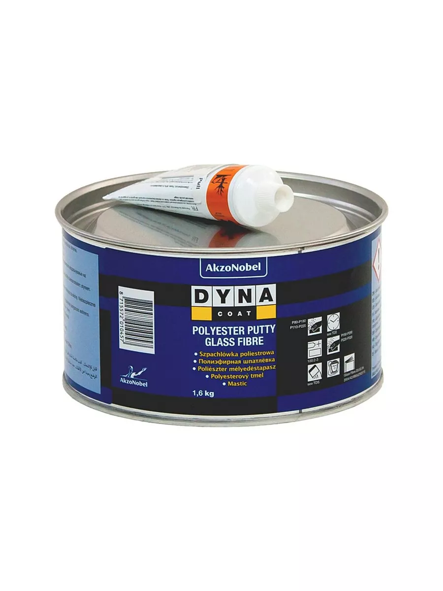 DYNACOAT Glass Fibre Шпатлевка со стекловолокном 1,6 кг. Dynacoat 168877507  купить за 2 351 ₽ в интернет-магазине Wildberries