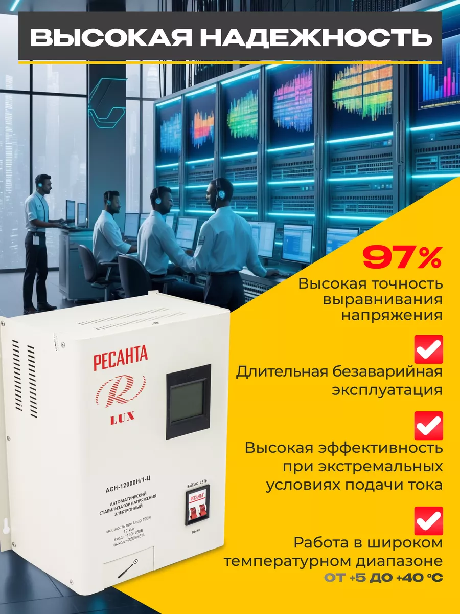 Стабилизатор напряжения 12000 Вт Ресанта 168900335 купить за 27 190 ₽ в  интернет-магазине Wildberries