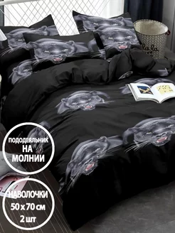 Постельное белье, 2-спальное на молнии, наволочки 50х70см Letto 168908183 купить за 995 ₽ в интернет-магазине Wildberries