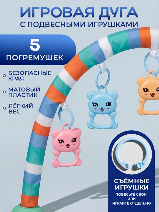 BESTLIKE Развивающий коврик для новорожденных с пианино, вариант, фото 3