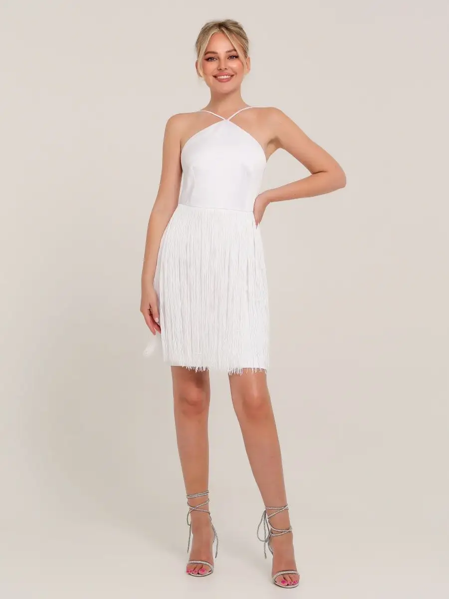 Белые платья с бахромой - купить в Москве в интернет-магазинах на Shopsy