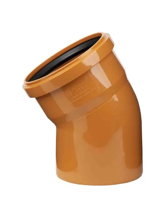 мультимирпласт Отвод (угол) для наружной канализации 110*45 SN2, 110x30, фото 2