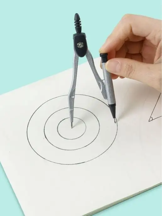 IvAccessories Готовальня Набор для черчения школьный циркуль, черный, фото 3