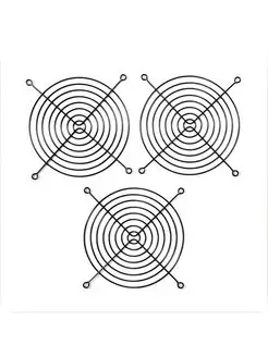 Защитная решетка на вентилятор 140мм (3 шт.) 168954135 купить за 421 ₽ в интернет-магазине Wildberries