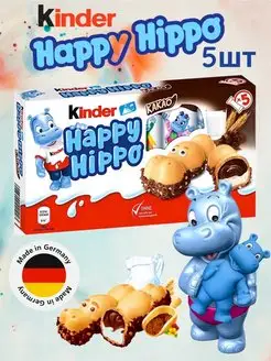 Батончик Happy Hippo 104 г KINDER 168960381 купить за 330 ₽ в интернет-магазине Wildberries