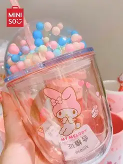 Стакан многоразовый с трубочкой 435 мл My Melody miniso 168982649 купить за 651 ₽ в интернет-магазине Wildberries