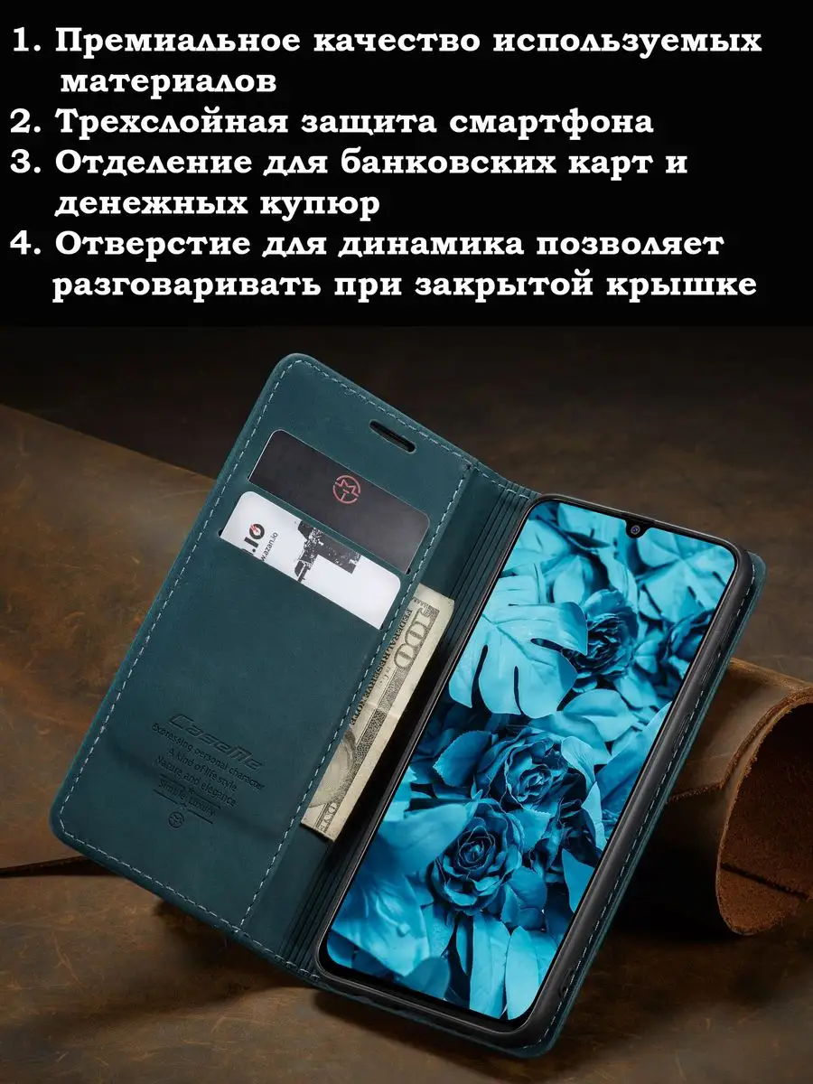 Чехол-книжка для Xiaomi Redmi 12 Сяоми редми 12 Poco m6pro5G KiRu 169015431  купить за 599 ₽ в интернет-магазине Wildberries