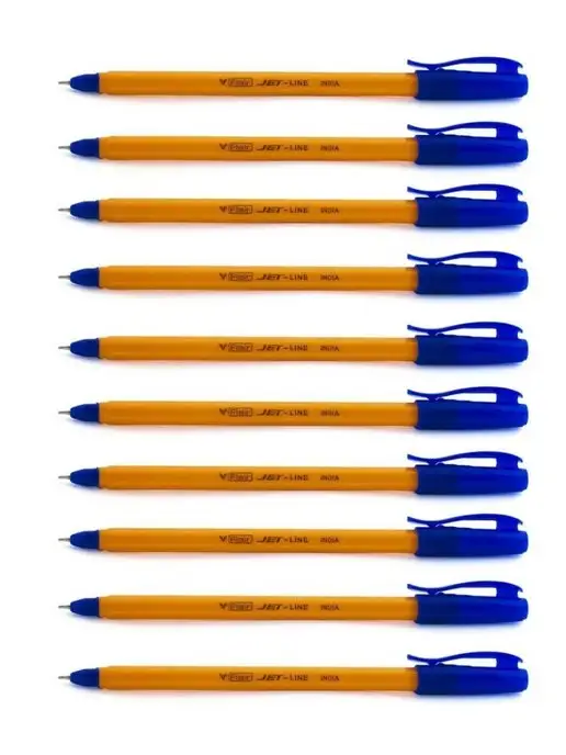 FLAIR Ручка шариковая "JET-LINE ORANGE" 0.7 мм, синяя, 5 шт, 10 шт