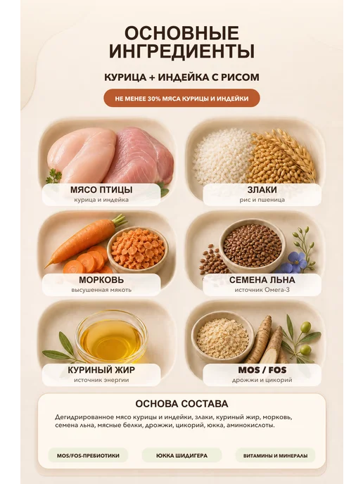 Сухой корм Zoofood Вкус- для собак, мелкие, курица, 2,2 кг, фото 2