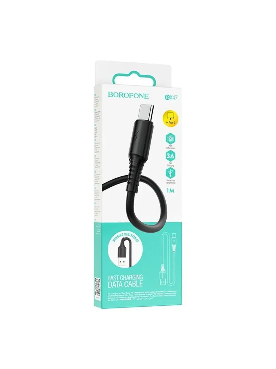 Кабель зарядный для телефона USB Type-C 3A гибкий Borofone 169069410 купить  за 163 ₽ в интернет-магазине Wildberries