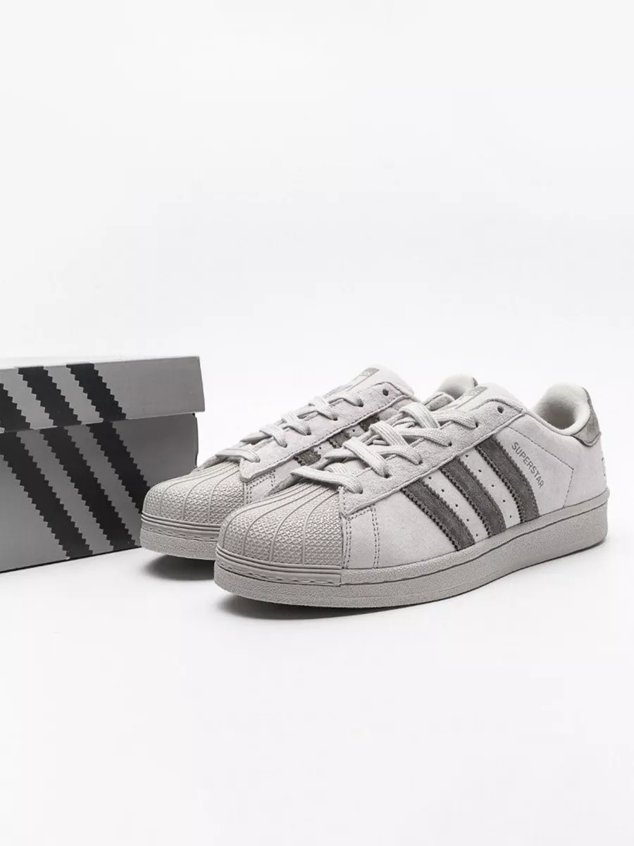 Кроссовки Adidas Superstar Reigning Champ Grey замшевые Подкрадули®  169071034 купить за 4 465 ₽ в интернет-магазине Wildberries