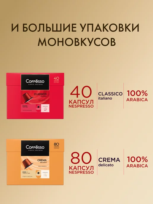 COFFESSO Кофе в капсулах Nespresso Ассорти 3 вкуса, 50 шт, 50 шт, фото 2