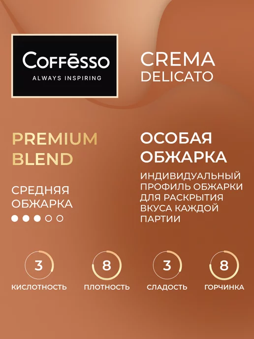 COFFESSO Дрип кофе 5 шт крема, арабика робуста, 5 шт, фото 4