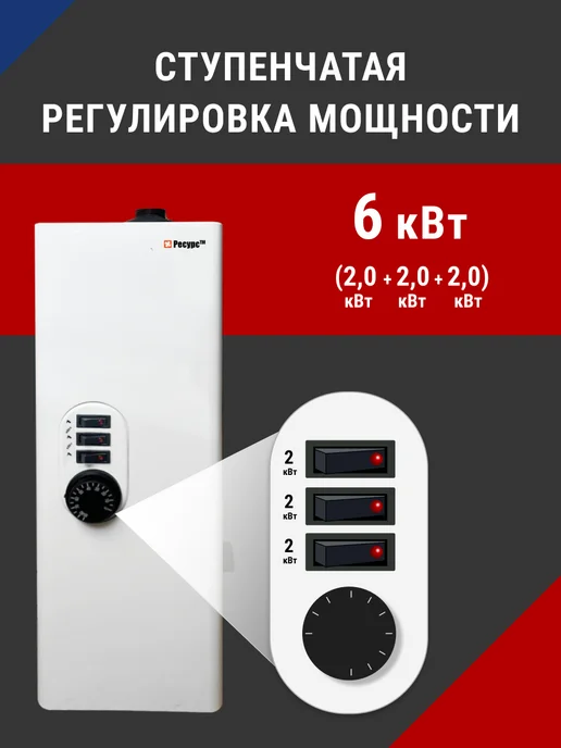Ресурс ТМ Электрокотел ЭВПМ-6 Ресурс, белый, фото 3