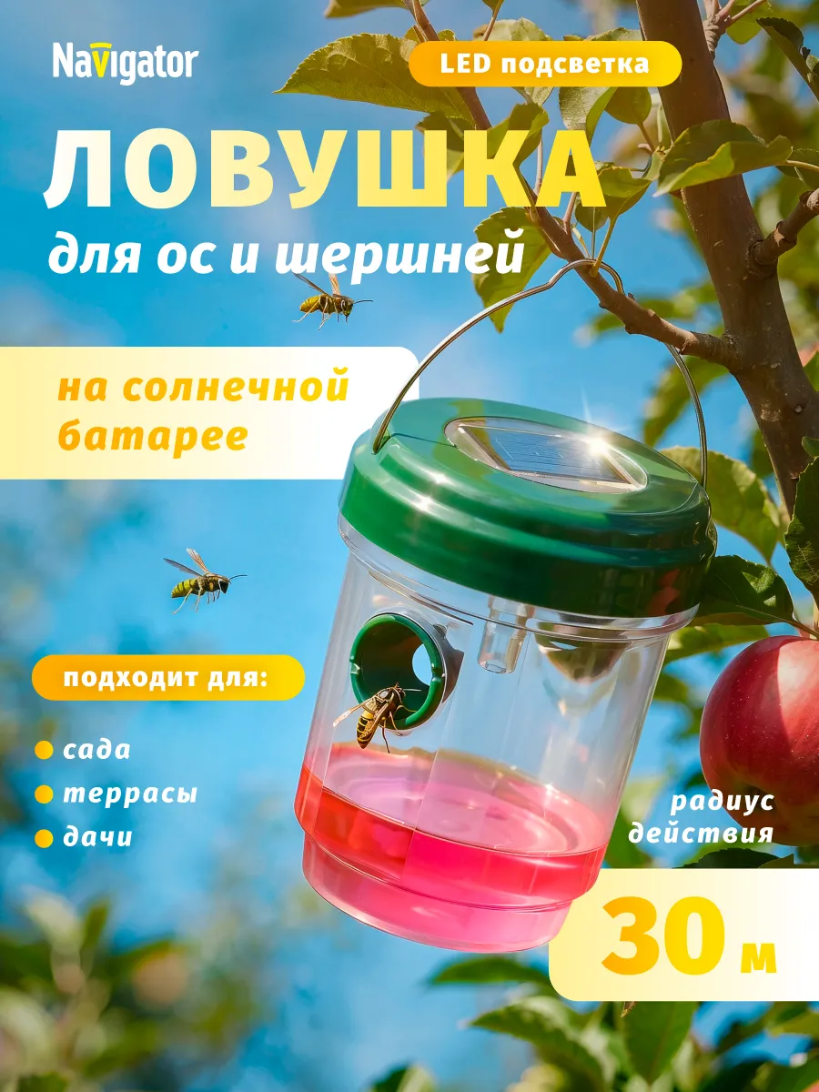 Ловушка для ос и шершней на солнечной батарее