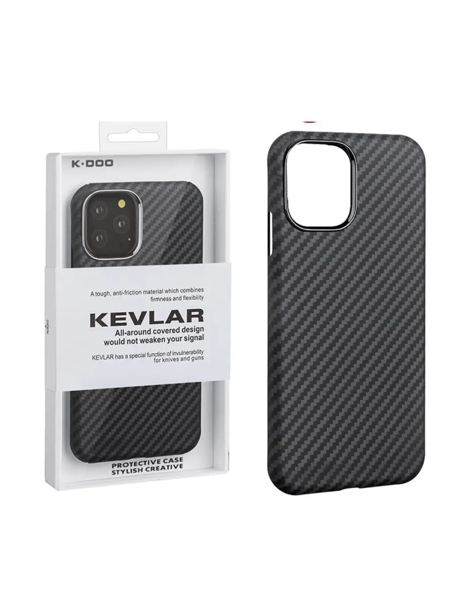 Чехол для iPhone, кевлар ударопрочный, ультратонкий K-DOO KEVLAR 169143425  купить за 2 682 ₽ в интернет-магазине Wildberries