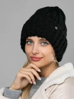 Шапка зимняя на флисе вязаная с отворотом бини Dika Knit 169164606 купить за 415 ₽ в интернет-магазине Wildberries