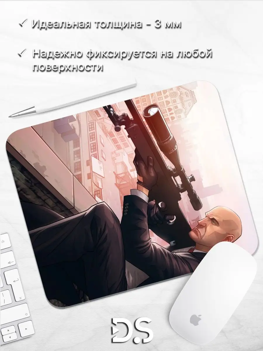 Коврик для мыши hitman хитман агент 47 убийца киллер игра DiamondMousePad  169166354 купить за 300 ? в интернет-магазине Wildberries