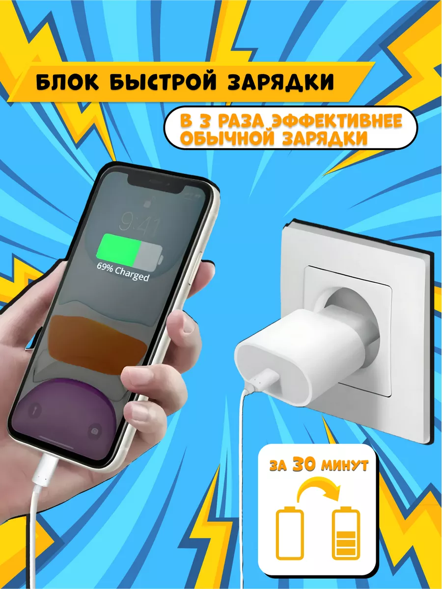 WBatom Быстрая зарядка для iPhone Type C адаптер блок зарядник