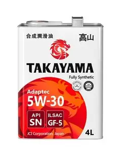 Моторное масло Такаяма ADAPTEC 5W-30 GF-5 SN 4 л TAKAYAMA 169188910 купить за 2 398 ₽ в интернет-магазине Wildberries