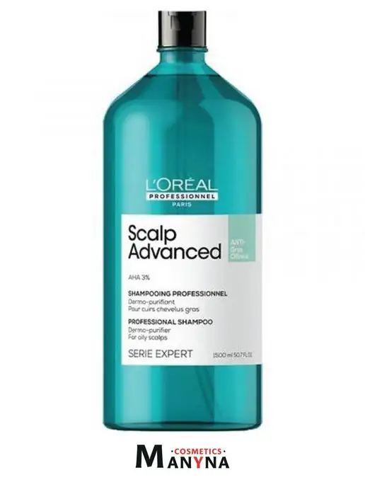 L'Oreal Professionnel Шампунь Scalp Advanced для жирных волос, 1500 мл