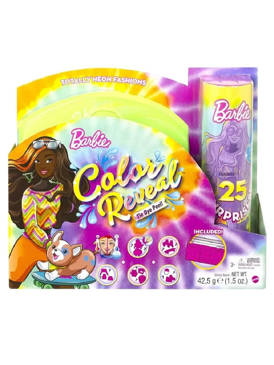 Barbie Color Reveal Неон Мулатка с питомцем HCD25 Barbie 169217659 купить  за 3 664 ₽ в интернет-магазине Wildberries