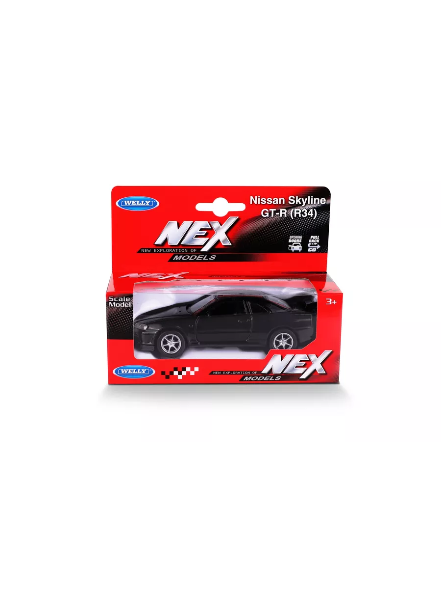 Машинка NISSAN SKYLINE GT-R R34  1:38  цвет в ассортименте WELLY  169218492 купить в интернет-магазине Wildberries