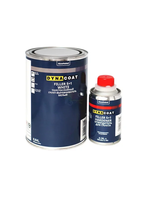 Dynacoat Автомобильный грунт Filler 5+1 белый 1 л, 1 л