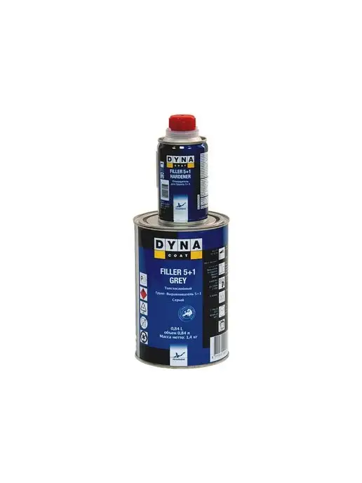 Dynacoat Автомобильный грунт Filler 5+1 белый 1 л, 1 л, фото 2