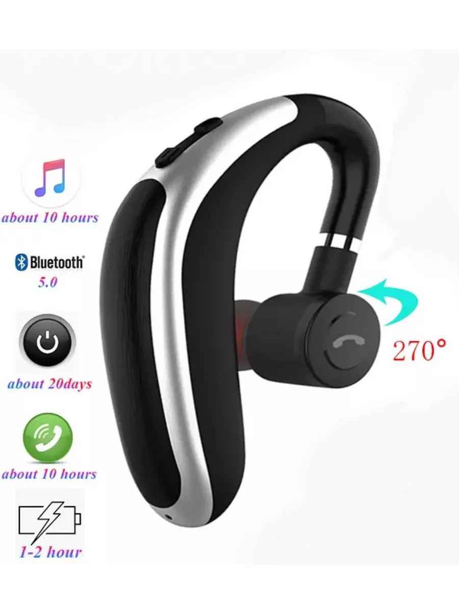Беспроводная гарнитура bluetooth блютуз блютус с микрофоном