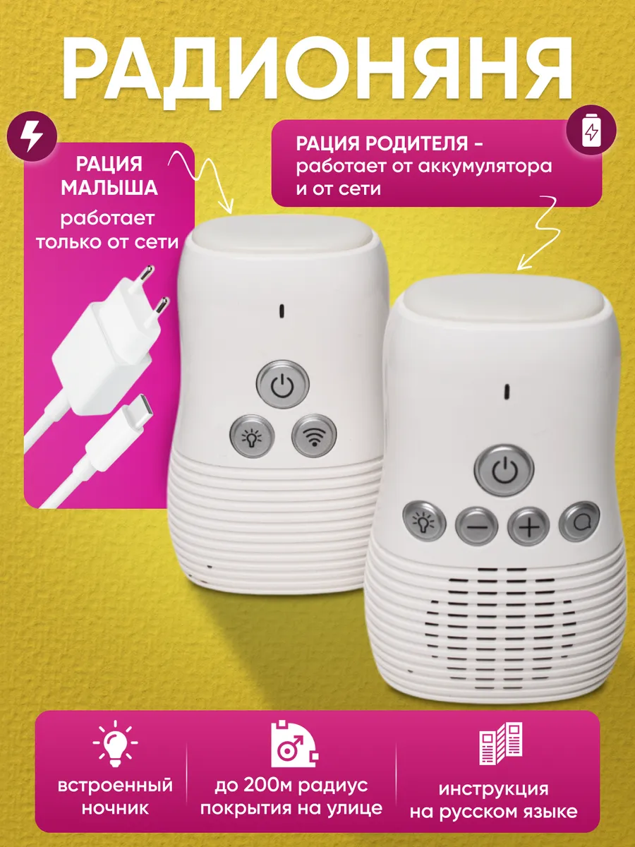 Радионяня с беспроводной...