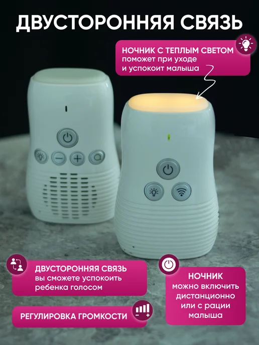 Радионяня для новорожденных беспроводная без интернета, вариант, фото 2