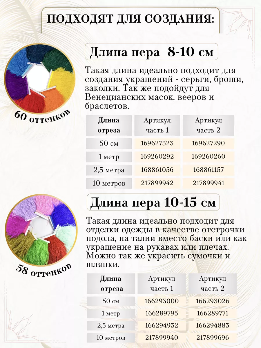 Декоративные перья своими руками