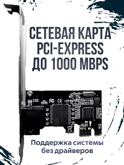 Сетевая карта PCI-E до 1000 Mbps MRM-POWER 169281088 купить за 648 ₽ в интернет-магазине Wildberries