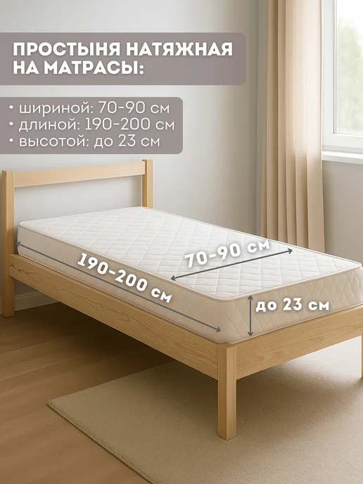 Eppel Store Простыня на резинке 90х200, бязь хлопок. Сердечки котята, 90x200, фото 4