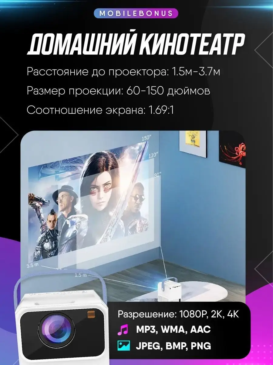 Проектор мини для фильмов и видео Umiio 169390672 купить за 4 857 ₽ в  интернет-магазине Wildberries