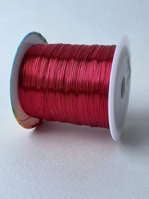 Liliya - needlework 8042 Проволока красная для изготовления замков 100м, 100 м, фото 2